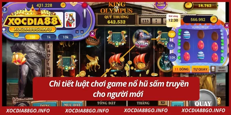 Luật chơi game nổ hũ sấm truyền XOCDIA88 chi tiết